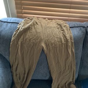 brown flowey pants